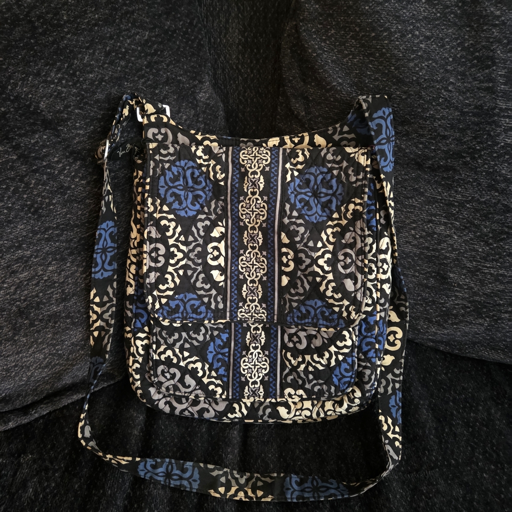 Vera Bradley Black and Blue Shoulder Bag